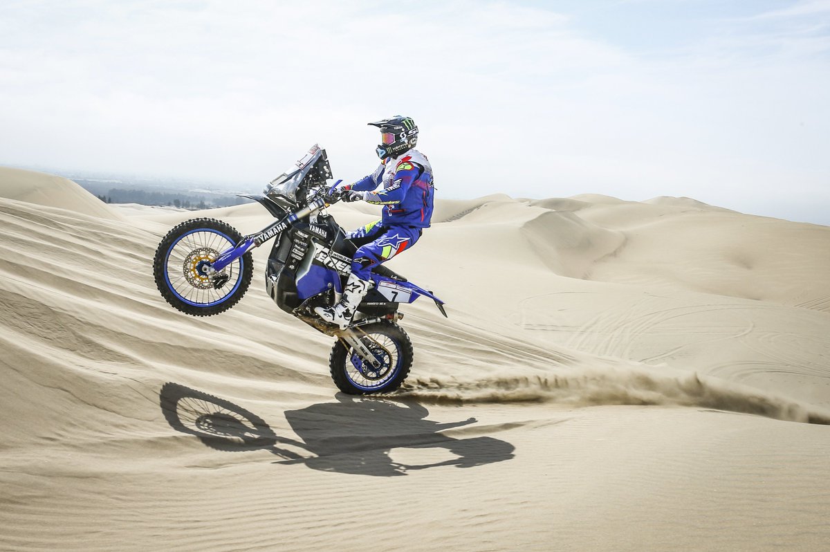 yamaharacingcom's tweet photo. 🇵🇪 The final stage of the @DesafioInca is over. Continuing to learn and improve, @A_Vanbeveren and @ffcaimi get 5th and 7th overall at the event. @Soultrait battled through sickness to cross the finish line #RevsYourHeart #YamahaRacing https://t.co/hjSXvcdWew