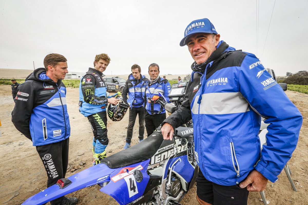 yamaharacingcom's tweet photo. 🇵🇪 The final stage of the @DesafioInca is over. Continuing to learn and improve, @A_Vanbeveren and @ffcaimi get 5th and 7th overall at the event. @Soultrait battled through sickness to cross the finish line #RevsYourHeart #YamahaRacing https://t.co/hjSXvcdWew