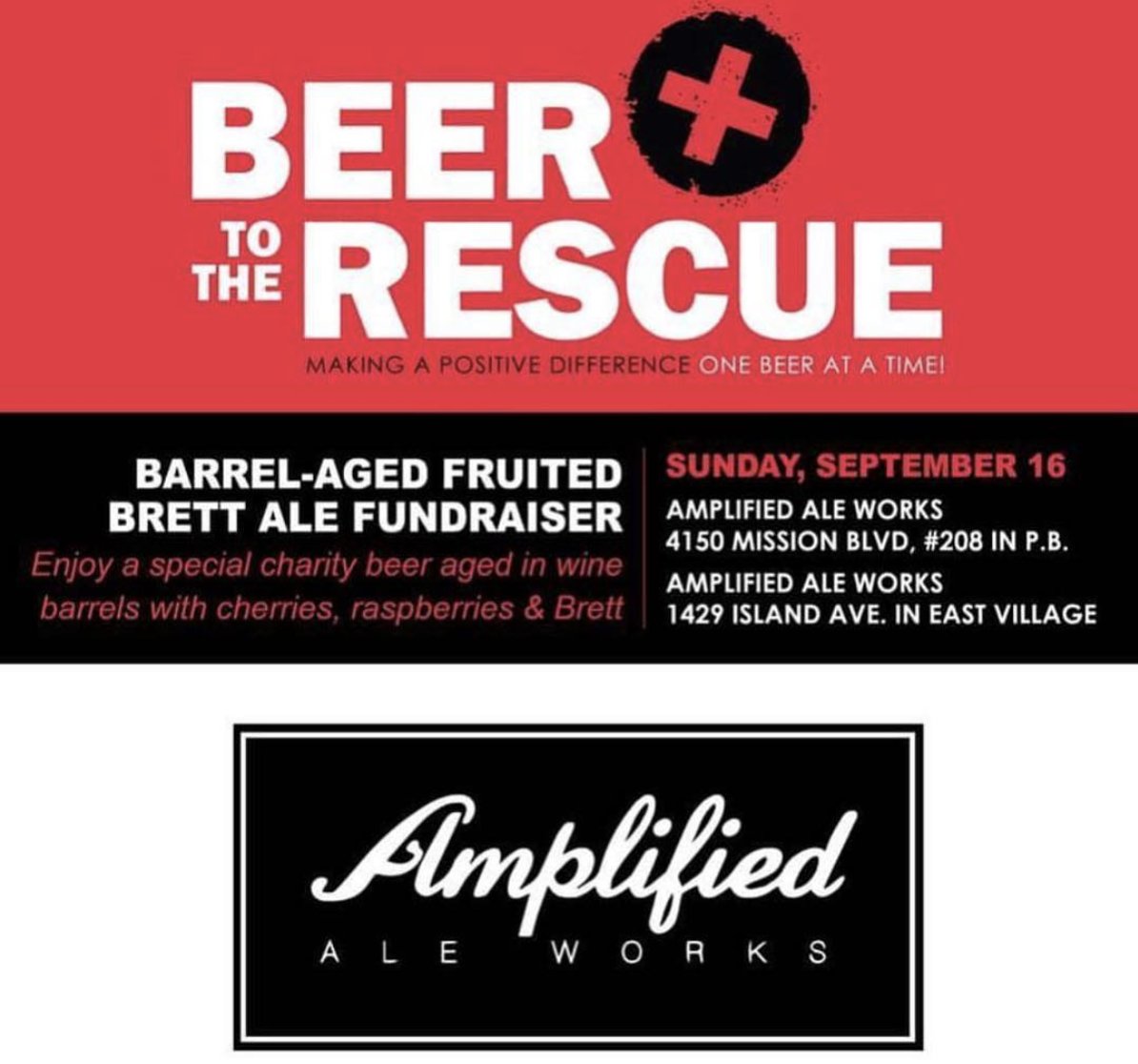 Having a lazy Sunday? That's understandable. It's also a wild miscalculation on your part. There is a barrel-aged brett ale with cherries and raspberries just waiting to help <a href="/LupusSoCal/">LupusSoCal</a> at two different <a href="/AmplifiedAles/">Amplified Ale Works</a> locations! We won't judge if you're still in pajamas.