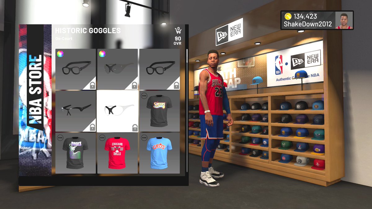 ShakeDown2012's tweet photo. YOOO! You can get Goggles! 😆 Dudes been asking for this for YEARS! @iPodKingCarter #NBA2K19 https://t.co/V4C0NtCgrL