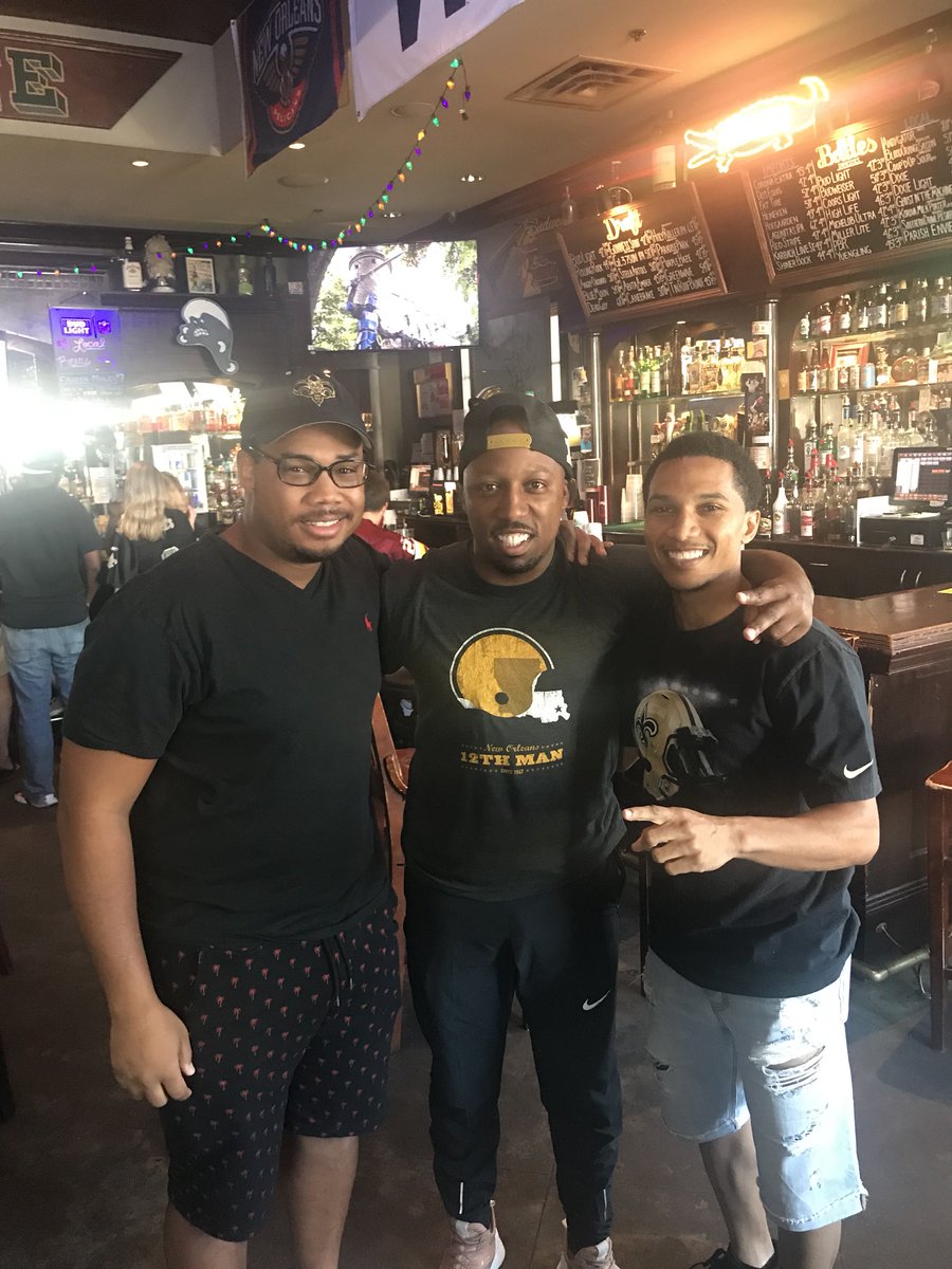 tyronnewalker's tweet photo. LB Chris visited home. Got this ugly W too. #WhoDat #APhiA #PhoenixInk https://t.co/9P9VmGPFNP