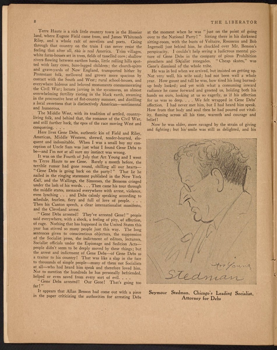 The September issue #1918LIVE #FreeSpeechForAll #DeleteTheBourgeoisie #FreeDebs 2/- my article “With <a href="/EugeneDebs1918/">Eugene V. Debs</a> on the forth”
#TheLiberator