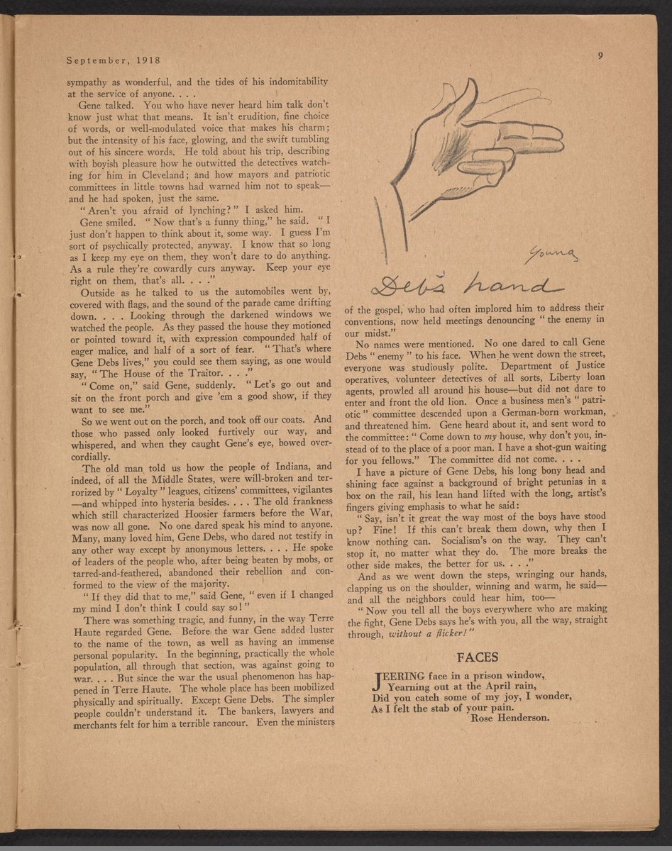 The September issue #1918LIVE #FreeSpeechForAll #DeleteTheBourgeoisie #FreeDebs 3/- my article “With <a href="/EugeneDebs1918/">Eugene V. Debs</a> on the forth” Cont. #TheLiberator