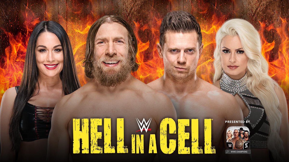 SportLiveEvents's tweet photo. Tonight on #WWENetwork, #SDLive power couple supremacy is ON THE LINE as Brie @BellaTwins &amp; @WWEDanielBryan battle @MaryseMizanin &amp; @mikethemiz at #HIAC, streaming LIVE at 7/6c! https://t.co/257XP8sTmP
