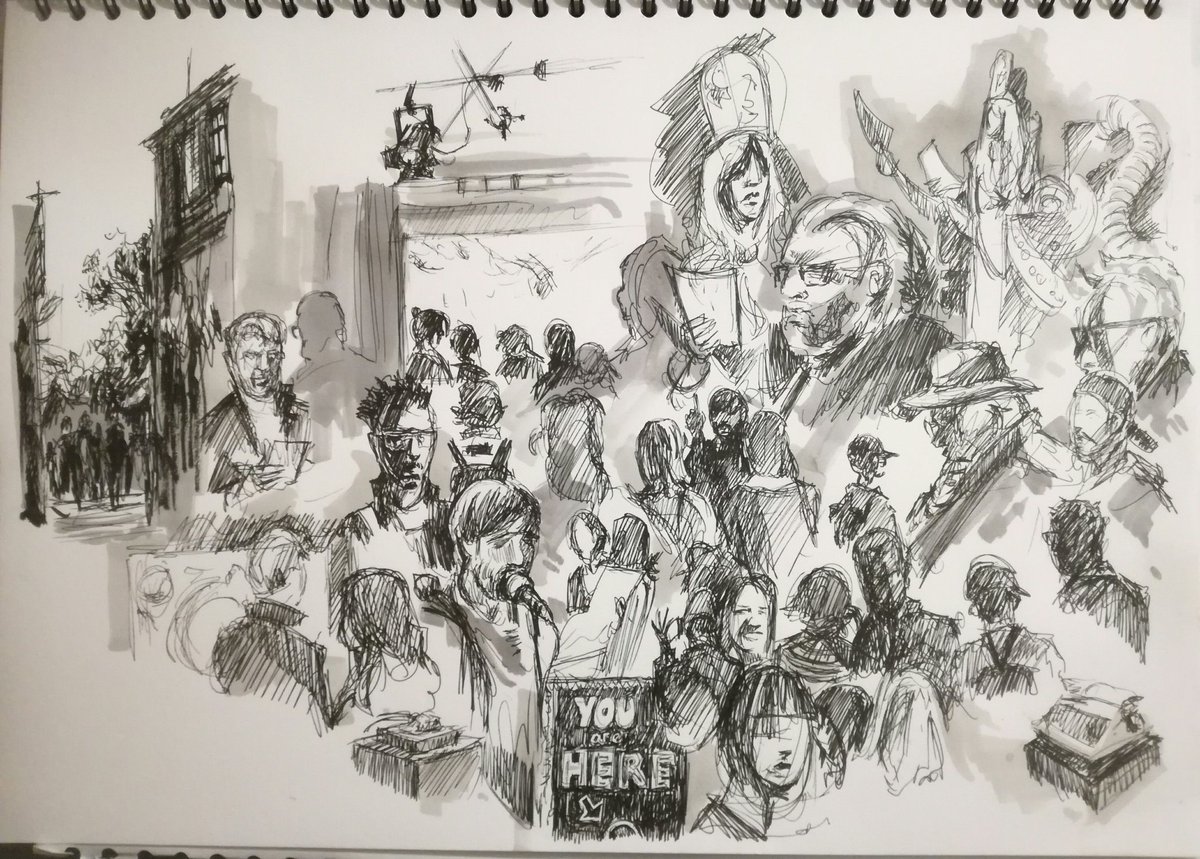hesir's tweet photo. Spent an evening #sketching with the @WhatIsCollectiv, at "What is... Earth".
@DaveW @msmichdee
#EventCapture #ObservationalDrawing #EventSketch #RobotVmonsteR https://t.co/H4fsfNGwqo