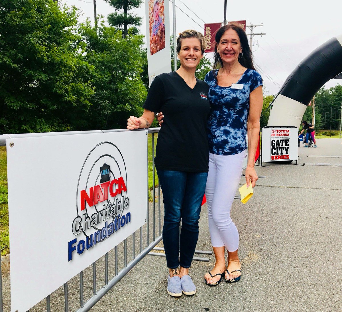 NATCACharitable's tweet photo. Pam Small, Director of Family Promise of Great Nashua, and Lisa Cyr Fulford from Boston TRACON (A90).  NCF donated $2000 for Family Promise.  Family Promise helps families transition from being homeless to independent sustainability. 
#NATCACharitable #NATCA #givingback #donate https://t.co/peyirNRonP
