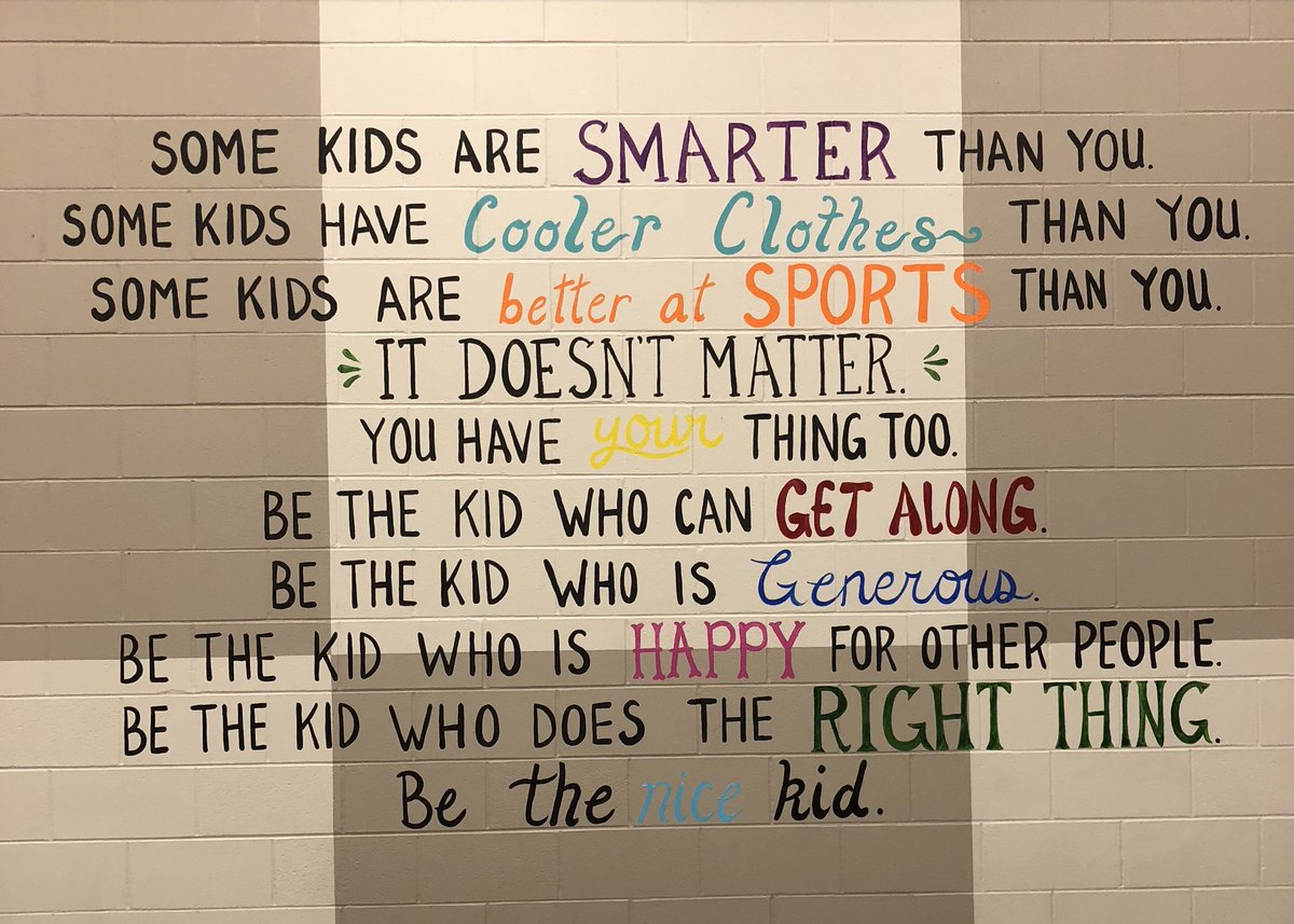 Thanks to Nicole <a href="/hummingbbakery/">Hummingbird Bakery</a> for donating her talent to motivate our kids to #BeTheOneLCISD. We love our new cafeteria wall.