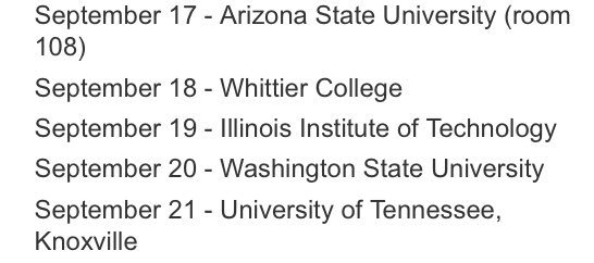 GHS_CCC's tweet photo. This week’s college visits! Join us at lunch to learn more from these colleges. https://t.co/Qc3brdaLKG