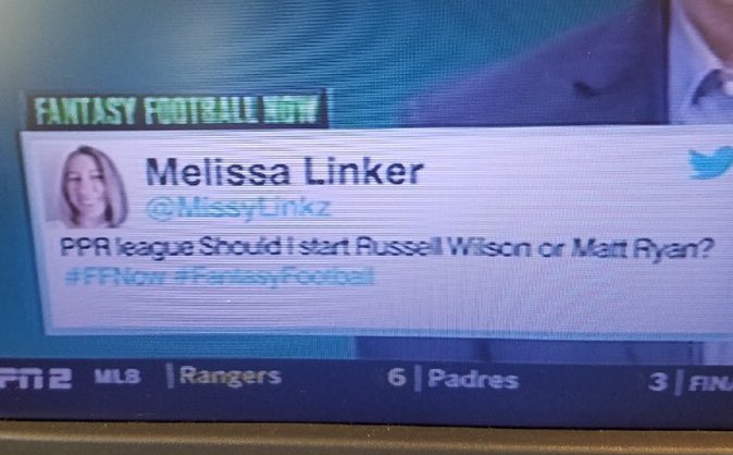 MissyLinkz's tweet image. When your tweet makes @ESPNFFNow!! 😎 #FantasyFootball #FFNow