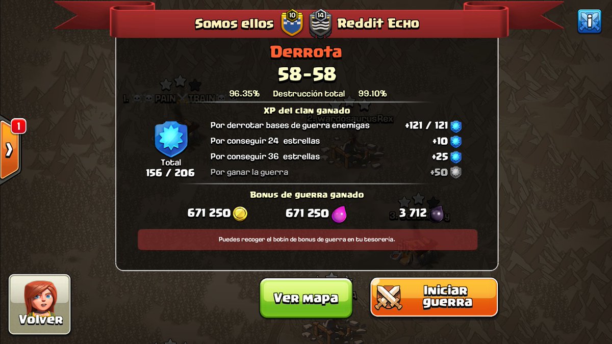 Está vez toco perder pero con la frente en alto! GG <a href="/RedditEchoCoC/">Reddit Echo CoC</a>