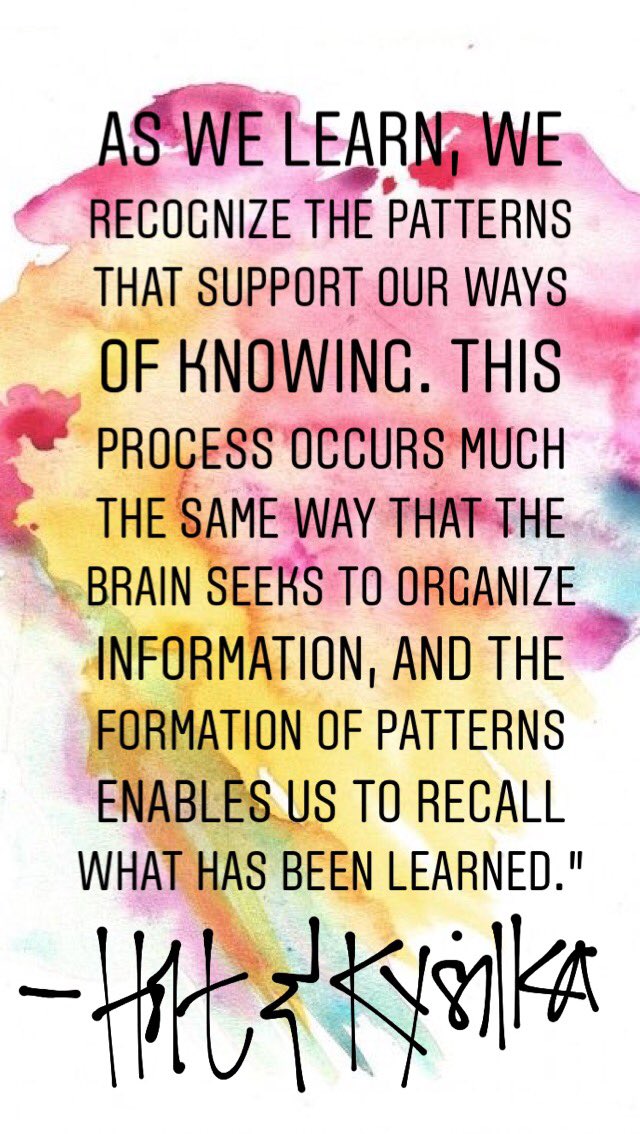 Reading #PatternsofPower &amp; I’m realizing their philosophy applies to more than grammar &amp; conventions. Our daily learning &amp; intuition is based on noticing patterns, so what patterns am I modeling for my people?💭