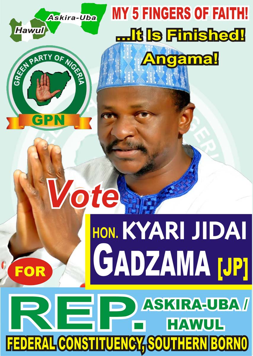a_diuof's tweet photo. Vote Hon. Kyari Jidai Gadzama (JP) For Rep. Askira - Uba / Hawul Federal Constituency, Southern Borno 2019 https://t.co/tyGbLtVsAW