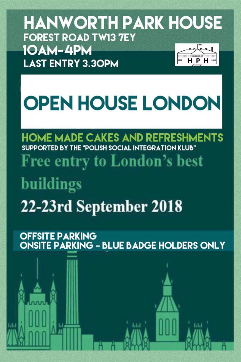 Griffo2018's tweet photo. Calling all people. @HanworthPkHouse would love to welcome volunteers for open house London.Sat22nd &amp; Sun 23rd.Please arrive 10am &amp; head to friends  of HPH stand by steps to HPH.Any help would be great👍This could be the last opportunity to visit HPH for the public. !!!!!! https://t.co/XigYaYtsSa