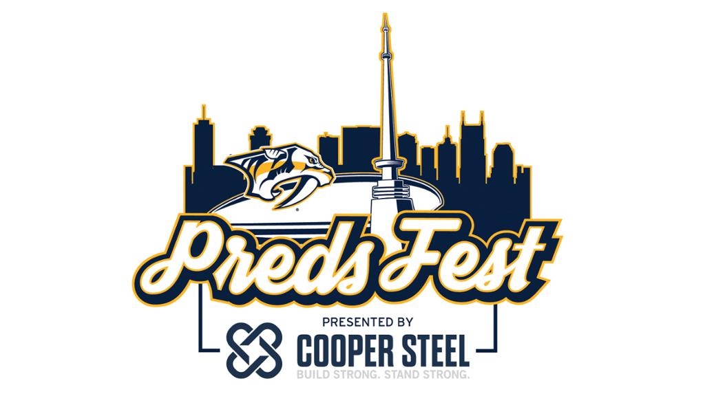 PredsNHL's tweet photo. 12 days until #PredsFest! 😁

Schedule: https://t.co/d0EjKb2RCM

RT this for a chance to walk with a #Preds player down the Gold Walk! https://t.co/dTFXW20EhF
