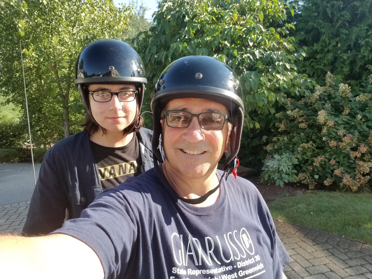 Giarrusso30's tweet photo. What a great day campaigning with my beautiful wife and love of my life @janetgia followed by a beautiful ride with my pride and joy James. It doesn't get better than this. #IloveRI https://t.co/jopMTrtWwl