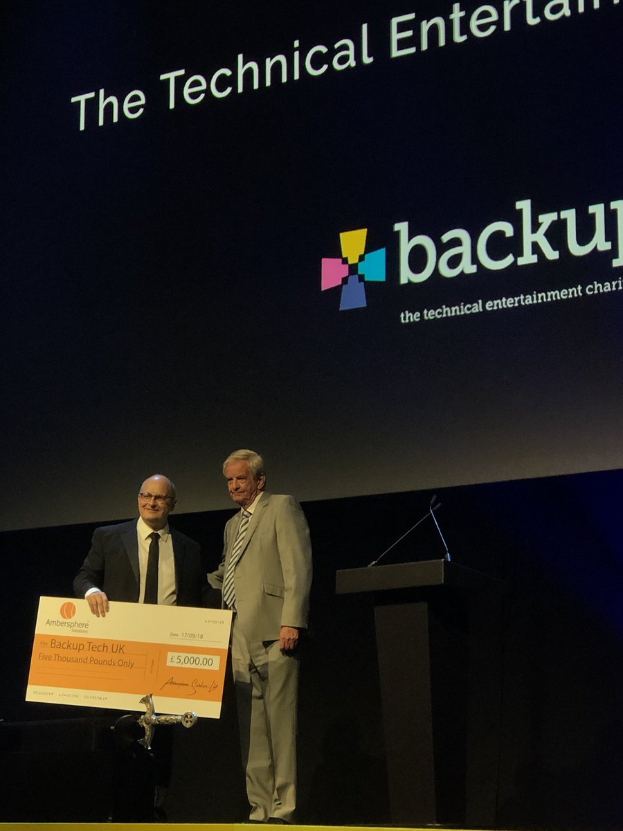 KOIAwards's tweet image. A cheque from @Ambersphere_Sol presented to Backup!