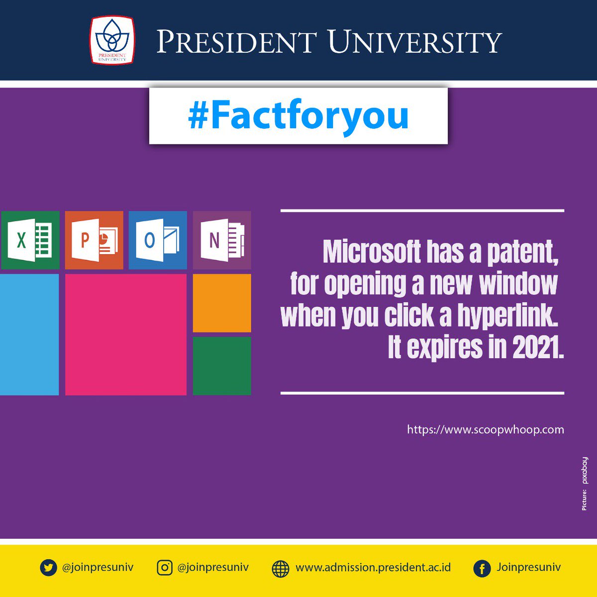 joinpresuniv's tweet photo. #factforyou #interestingfact #microsoft #patent #hyperlink https://t.co/zUhWyxT22H