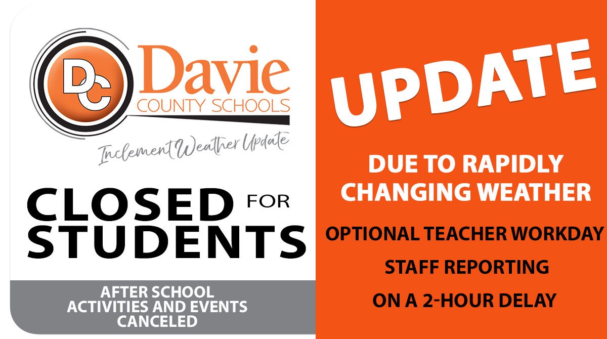 DavieAthletics's tweet photo. #noschoolforstudents #daviecountyschools #daviecountyhs #davieathletics https://t.co/6bWXthNIfN