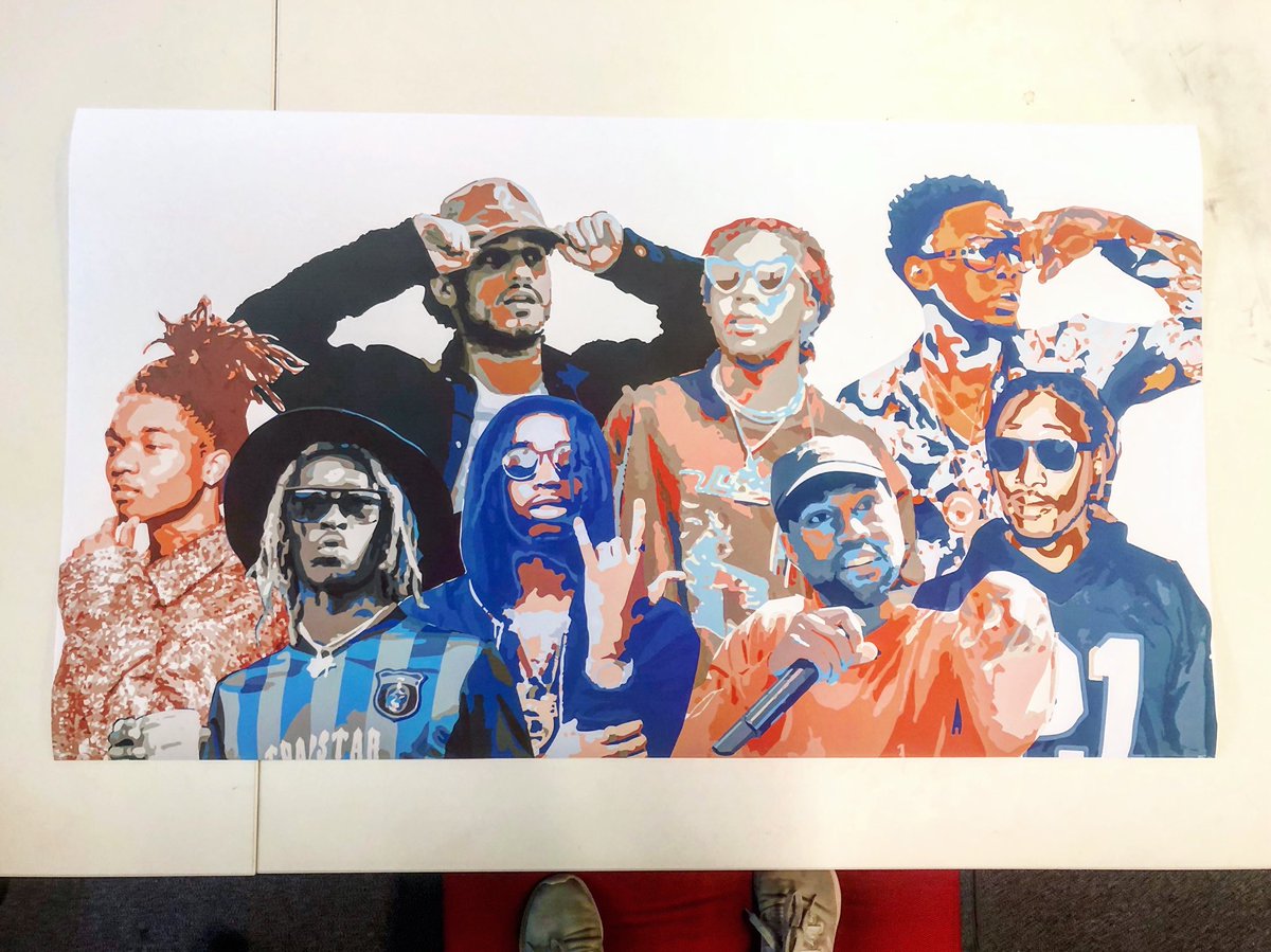MaddPfeff's tweet image. Custom prints by yours truly ;) So much respect for my fellow ATL boys, especially Russ since we went to the same school. Just in time for #Zoo @russdiemon