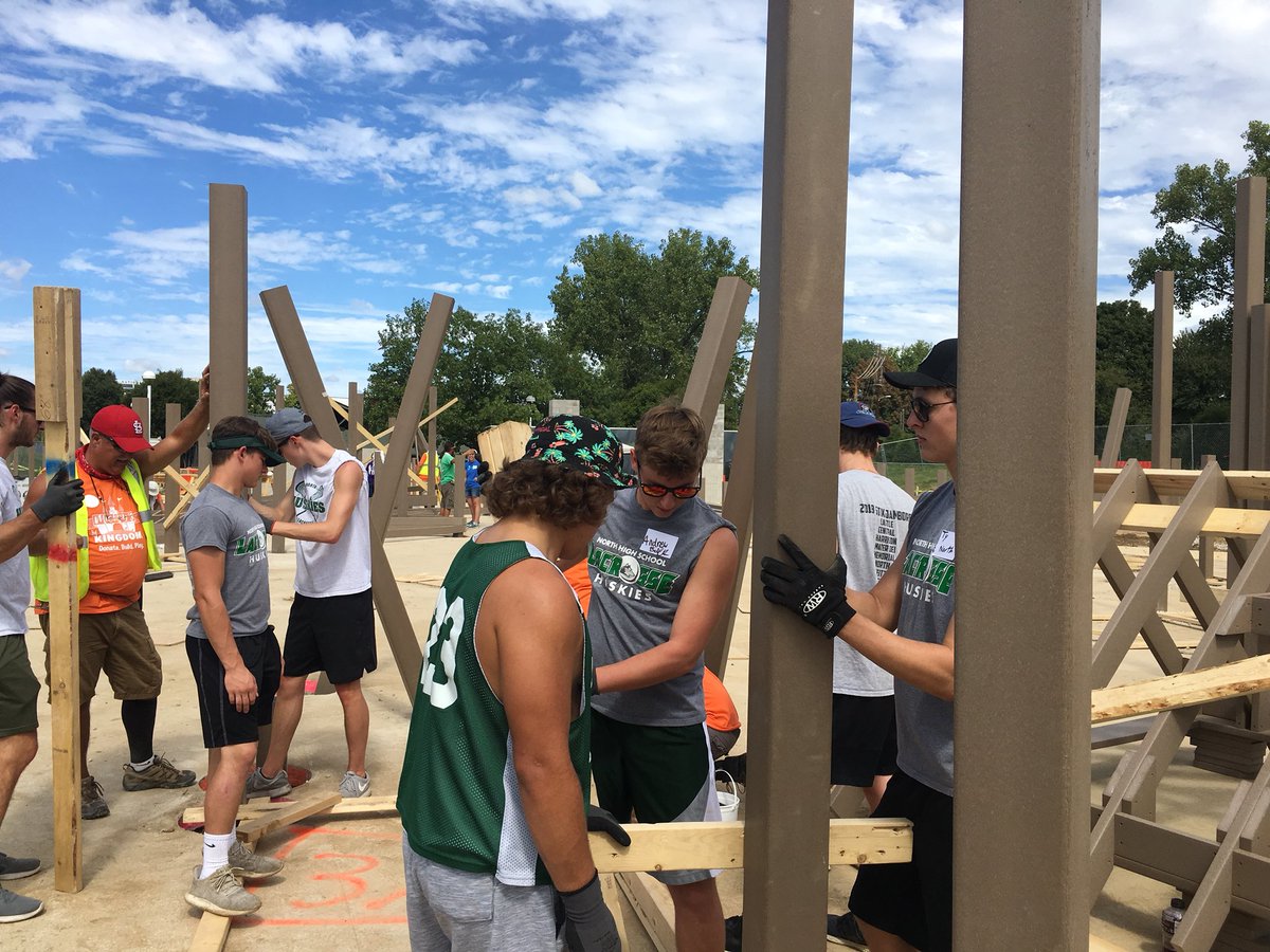 NHSLax's tweet photo. What an awesome day!  Lot of work by these boys in doing a small share of what itll take helping build this park. #MickeysKingdom #givingback https://t.co/b2otIKs8mb