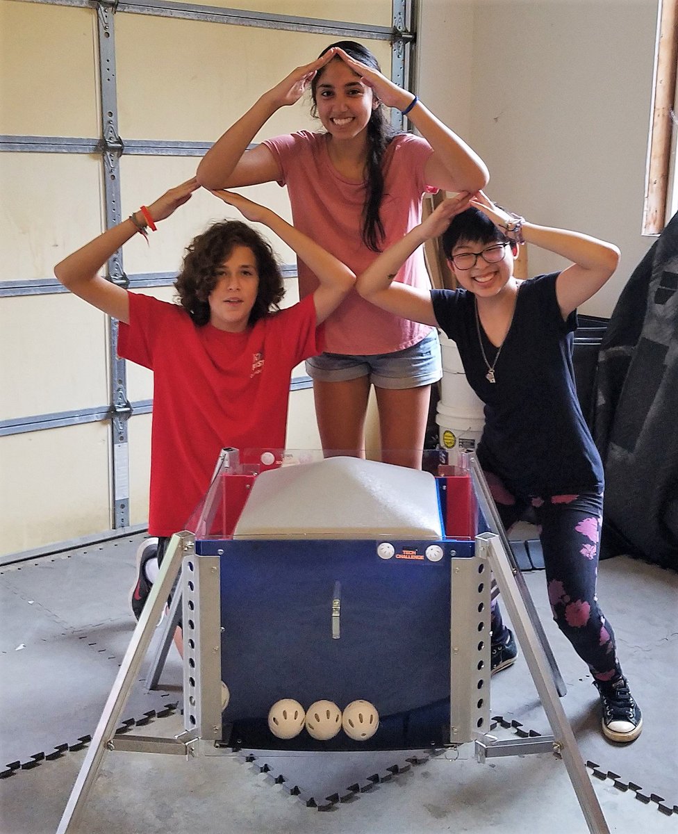 The lander is built! Thanks to sister team 13587, Troop of Techie Turtles, for the help!