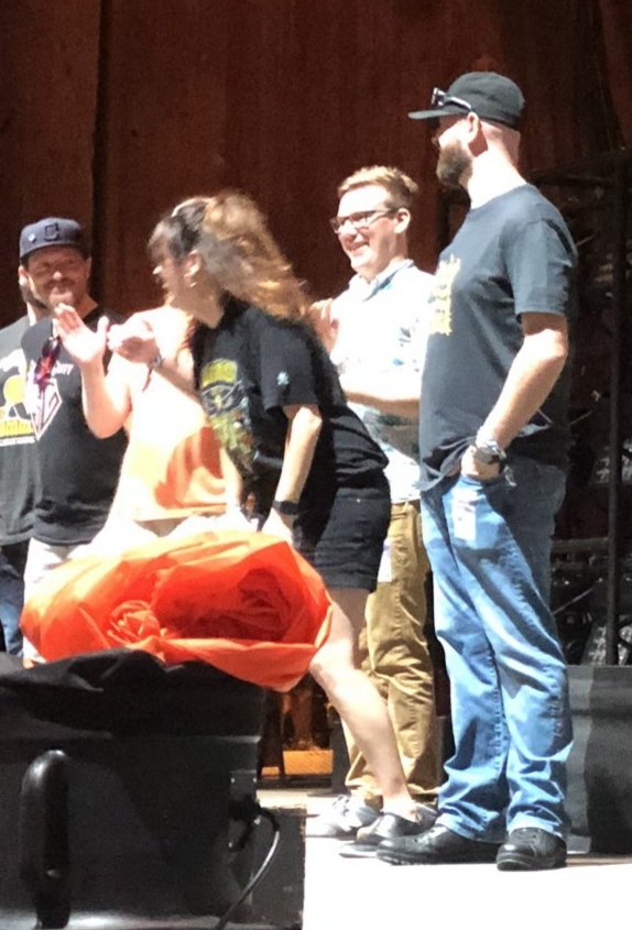 HCTIWS_14's tweet photo. What do you know, Duji broke out a new outfit for the #wmms50 party... NOT!
same black shirts and oversized black tee shirt. https://t.co/gb8KMBmapp