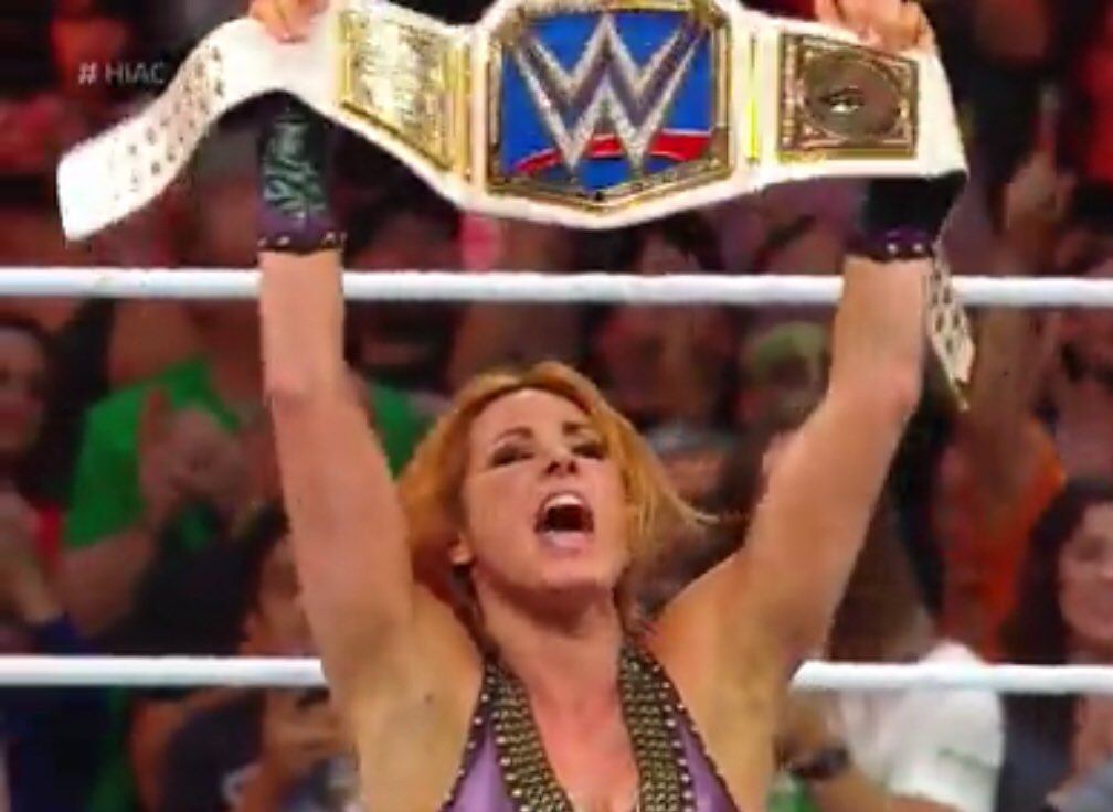 WWEgames's tweet image. Congrats to NEW champ @BeckyLynchWWE!!! #HIAC