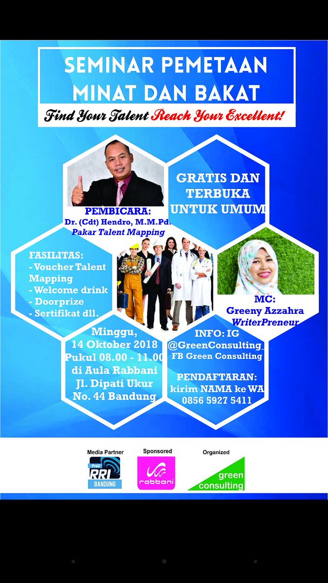 DemazHadi's tweet photo. #Seminar #TalentMapping #Minat #Bakat #GreenConsulting #Salju #Jurusan #Sekolah #Kuliah #Pekerjaan #Bisnis #Entrepreneur #Karier #Passion #Kerja #FingerPrint #Voucher https://t.co/7ZknIWuGxl