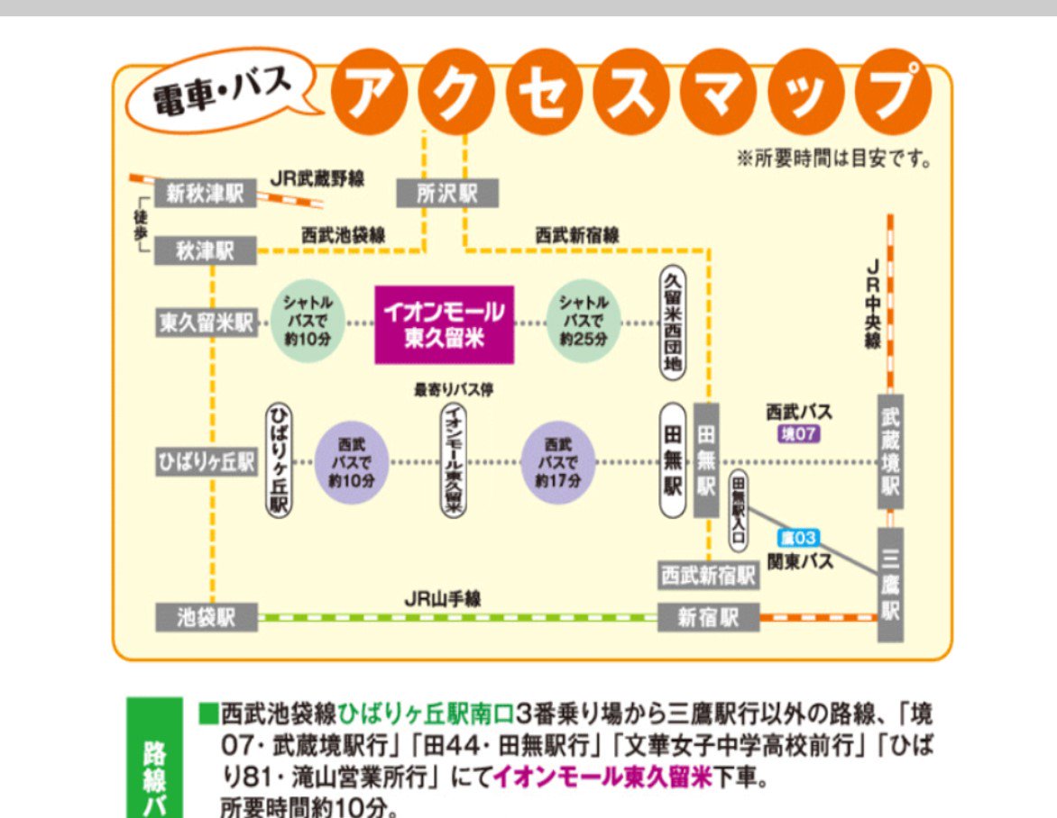 イオンモール東久留米店のアクセスマップが地理的にも方角的にもおかしい すぐに修正される Togetter イオンモール東久留米店のアクセスマップが地理的にも方角的にもおかしい すぐに修正される Togetter
