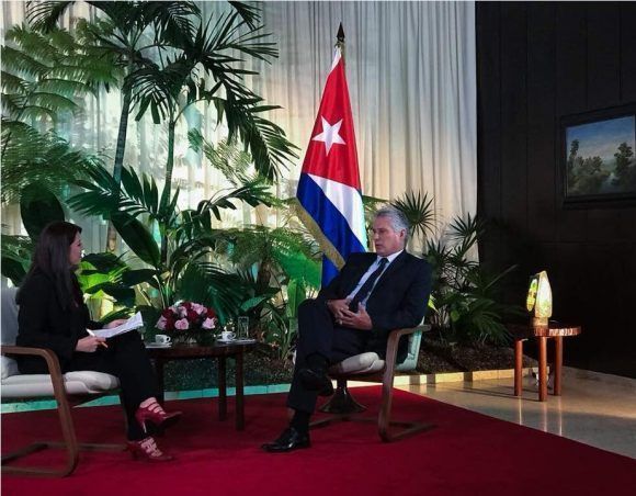 Cuban President Miguel Díaz-Canel gave TeleSur an interview.