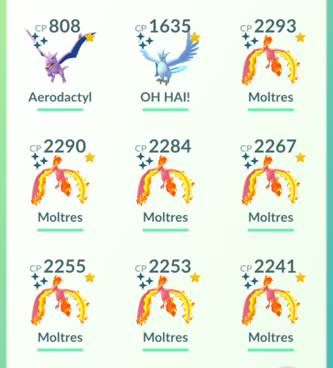 Sparkie on X: I may have caught 2 more shiny Moltres this weekend