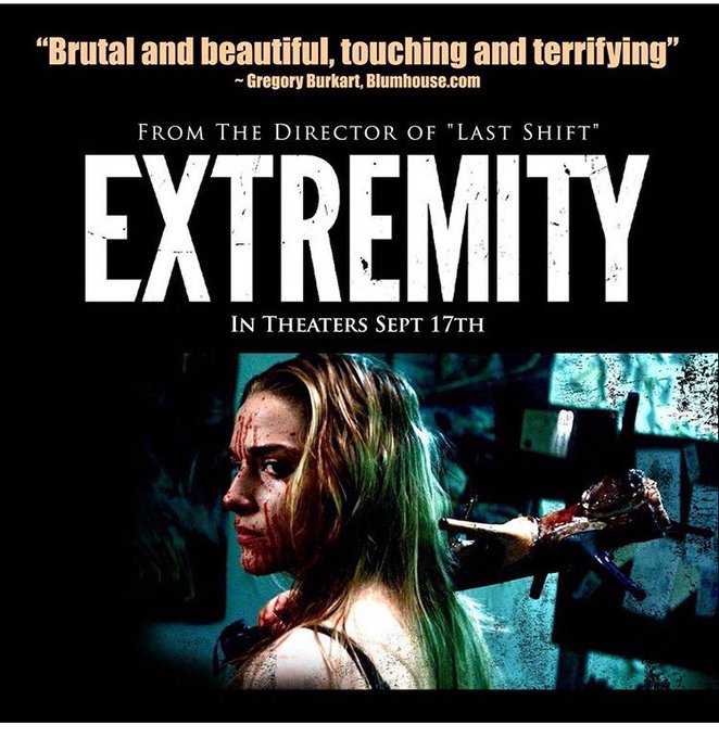 Tomorrow is the big day L.A #Extremity will be in theaters you don’t want to miss this film created by