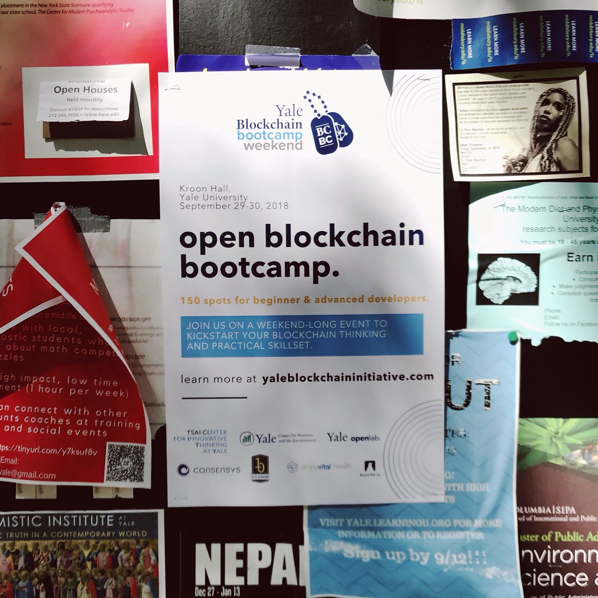 Get on the waiting list for the #YaleBCBC on September 29-30! More spots opening soon⛓ Technical sessions led by <a href="/ConsenSys/">Consensys.eth</a> + <a href="/ByteAcademyCo/">Byte Academy</a>