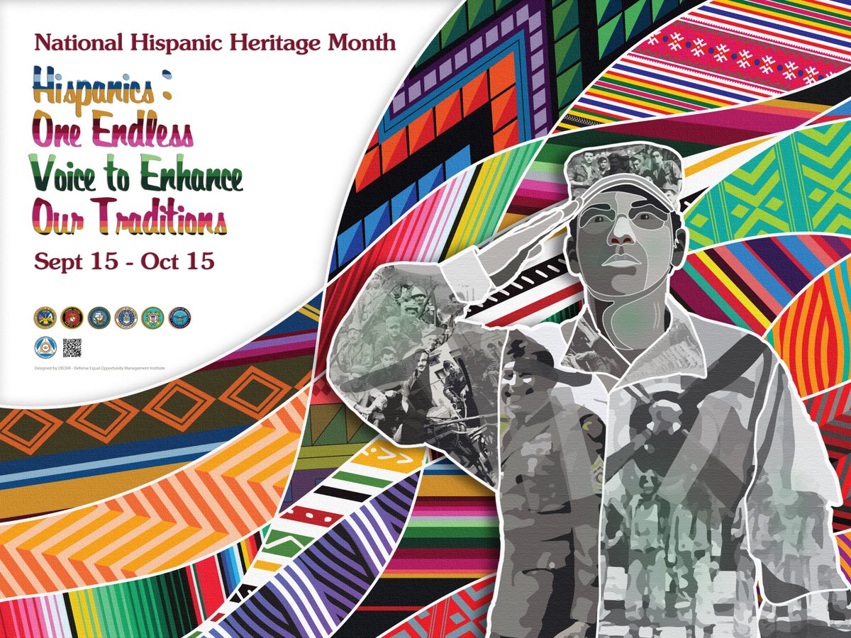 bit.ly/2MEwxYZ During Hispanic Heritage Month, kicking-off "Latino Veterans Profiles of Courage" series with a National Hispanic Heritage Month Presentation Slide set weblink and corresponding graphic poster from the Defense Equal Opportunity Management Institute (DEOMI)