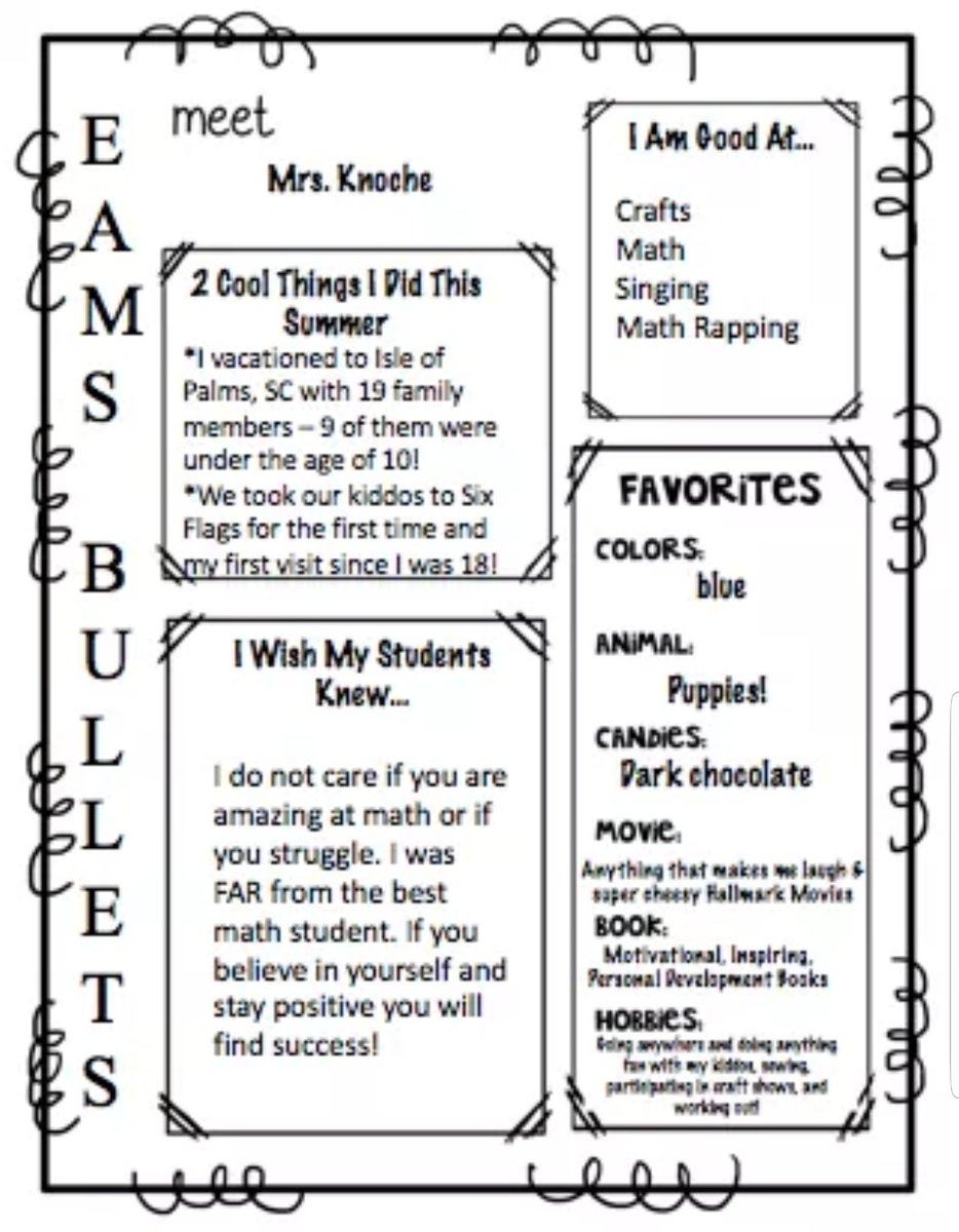 EAMSmath's tweet photo. Introducing one of our fabulous math teachers! Mrs. Knoche @mrs_knoche6 https://t.co/HYp9vnv3l9
