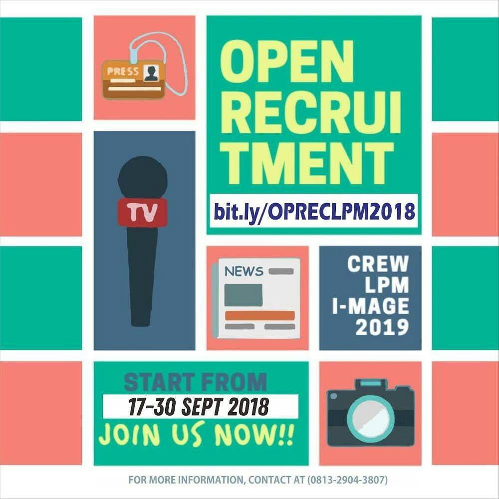 LPM_Image's tweet image. 📣[OPEN RECRUITMENT CREW LPM I-MAGE]📣
.
LPM I-MAGE membuka pendaftaran bagi kalian mahasiswa-mahasiswi IKOPIN yang memiliki minat dan bakat di bidang jurnalistik. Yuk kembangkan minat dan bakat kalian bersama kami, Lembaga Pers Mahasiswa I-Mage.