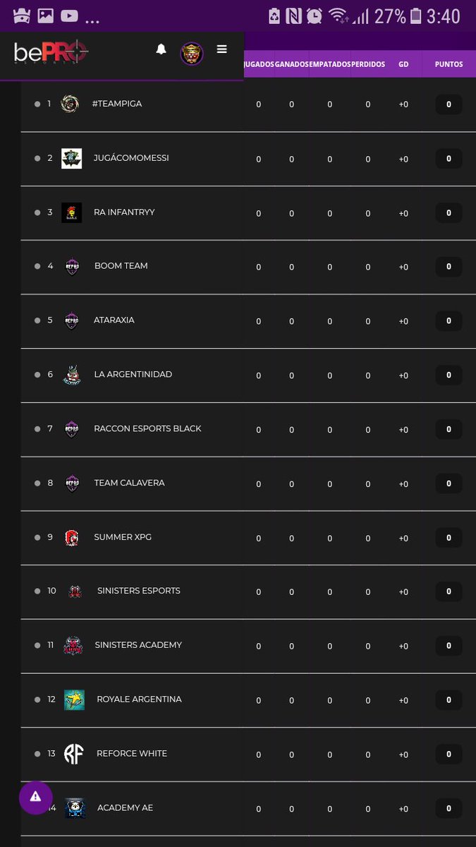 🇦🇷Inicia la 1°Division🇦🇷 con 16 Equipos Participantes !!

Suerte a todos los equipos!!!
🇦🇷🇦🇷🇦🇷🇦🇷🇦🇷🇦🇷🇦🇷🇦🇷🇦🇷🇦🇷🇦🇷🇦🇷
bepro-esports.com/es/season-prof…