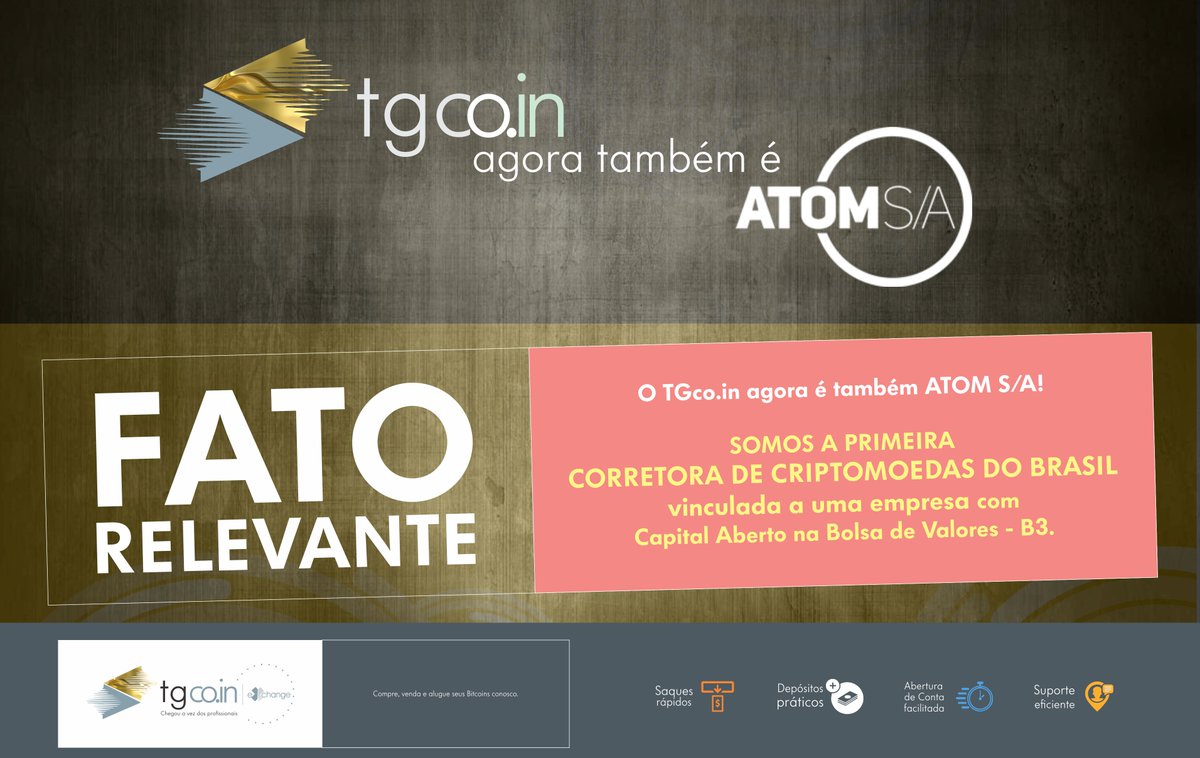 tgcoinexchange's tweet photo. https://t.co/VOlSB7fedE agora também é ATOM.
Negocie Bitcoins com a gente.
https://t.co/yITHlIgo5o
#tradergrafico #atom #tgcoin #trade #trader #bitcoin #btc #renda #cripto #crypto #ltc #Litecoin https://t.co/sQnM1ES4yE