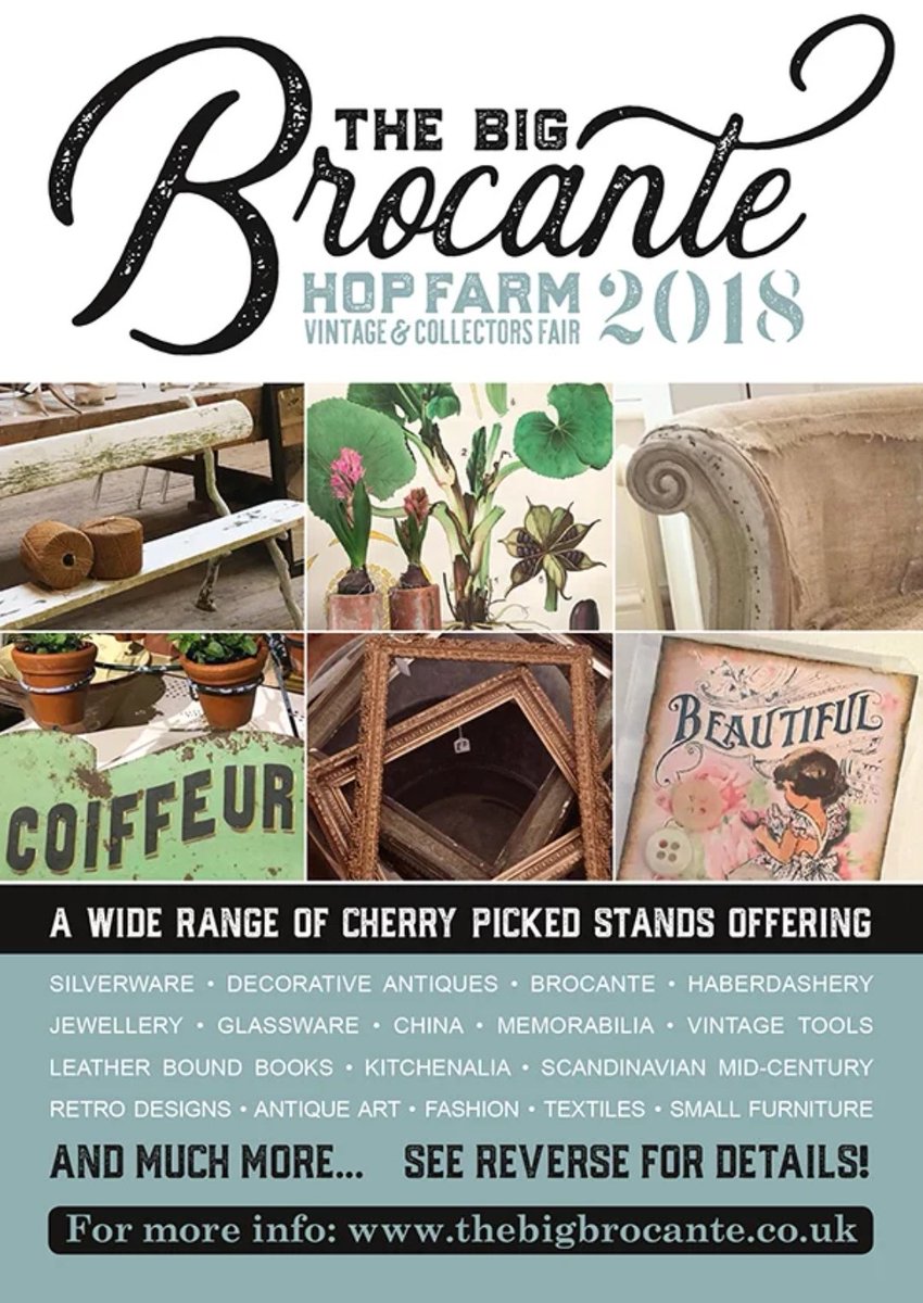 I'm already preparing for next weekend. I'll be there in the Dray Barn for all three days, Friday 21 - Sunday 23 September. Come and say hello. <a href="/TheBigBrocante/">The Big Brocante</a> <a href="/Hopfarm/">The Hop Farm</a> #PaddockWood #antiques