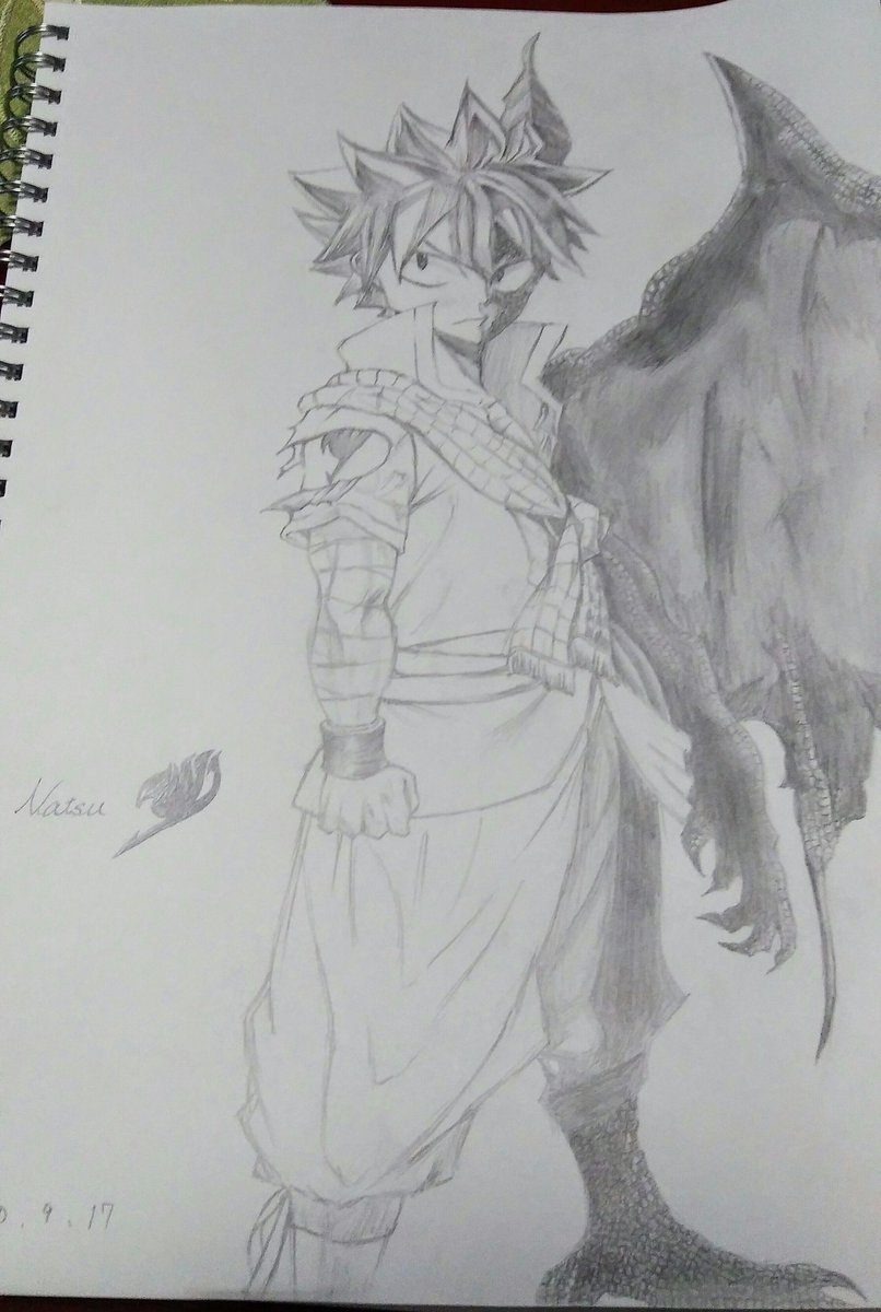 とおき Di Twitter フェアリーテイルのナツ書きました Dragoncry の時のナツかっこよかったですよね なので書きたくなっちゃってw 今度は東京喰種の金木とか書いてみようかな W フェアリーテイル ナツ ナツドラグニル End 絵師さんと繋がりたい いいねした