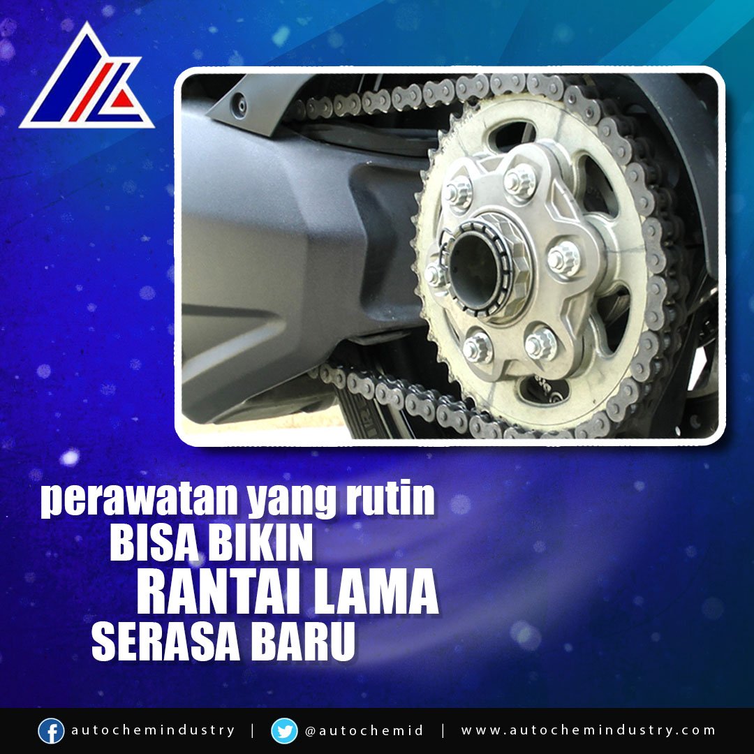 Ngingetin nih sob. Gak cuma bikin usia pakai lebih panjang, rantai  sepeda motor yang terawat dengan baik,  bikin riding makin percaya diri  dan nyaman.
 #Autochem 
 #PerawatanRantai
 #TipsRantaiMotor
 #Master
 #PrestoneCairanRem 
 Follow us IG <a href="/Autochem/">Dick Dross</a> autochemindustry.com