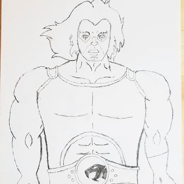 KnowNothingMan's tweet photo. Day 258 Lion-O: Think I might have caught a cold as muscles won't quit spasming. Today's drawing was a real fight to get done but happy it looks okay and not a blob. #drawing #practice #learning #pencil #art #daily #dohardthings #cartoon #lion #thundercaโฆ https://t.co/4GlbyjRG8U https://t.co/pol4Fys4uY