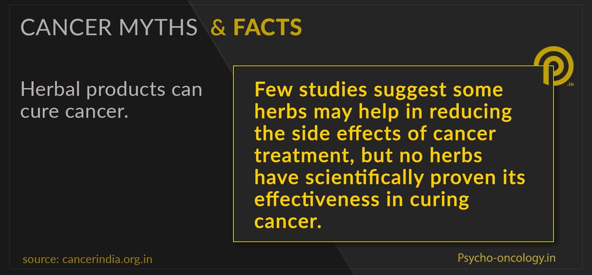 Cancer Myth & FACTS. Psycho-oncology.in
#cancerMyth | #cancerFacts | #cancerPrevention | #cancercontrol | #beatcancer | #fightcancer | #mythsandmisconception | #cancerstigma | #cancertaboo | #psychooncology | #psychologyofcancer | #humansideofcancer|  #preventionandcontrol
