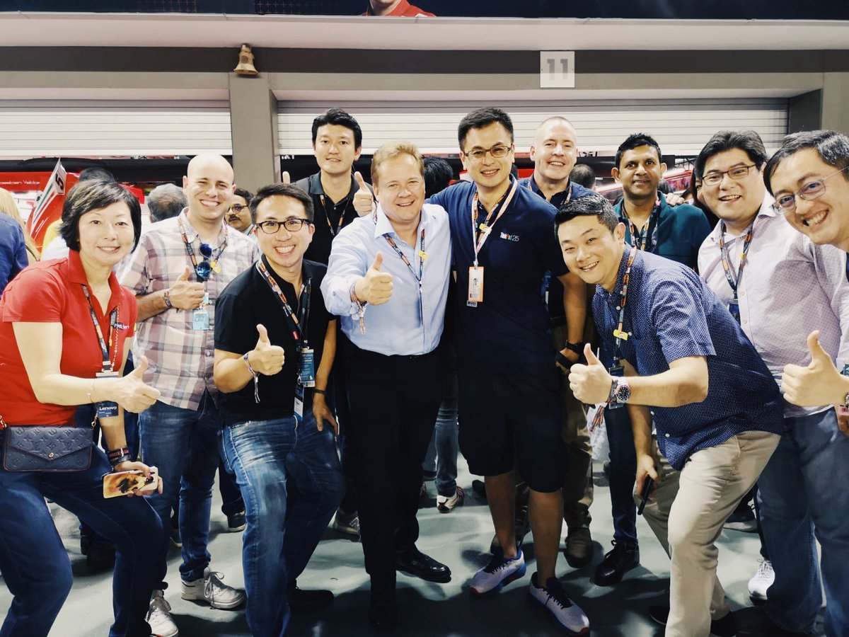Ken_Wong's tweet image. Super weekend. Big thanks to @Sumir_bhatia and @ChrisTeismann for discussing the future of business and #IntelligentTransformation with our customers, partners, and colleagues. Also had a great time at the #F1NightRace, and a visit to the @Ferrari garage.