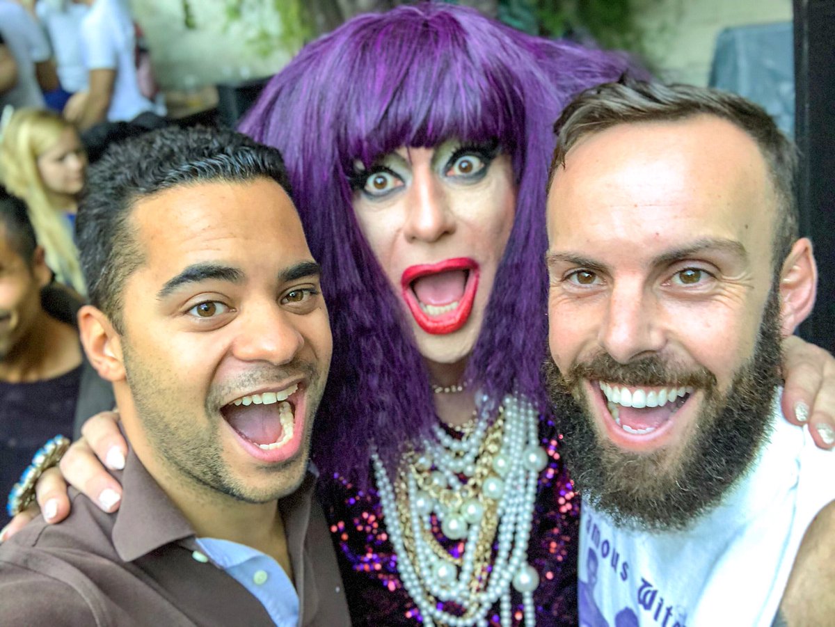 adrandolph's tweet photo. First time @ #DaytimeRealness. Can‘t believe it took @Heklina &amp; @tomtemprano this long to get me out there. #FunTrustees https://t.co/GeDfMwxe5d