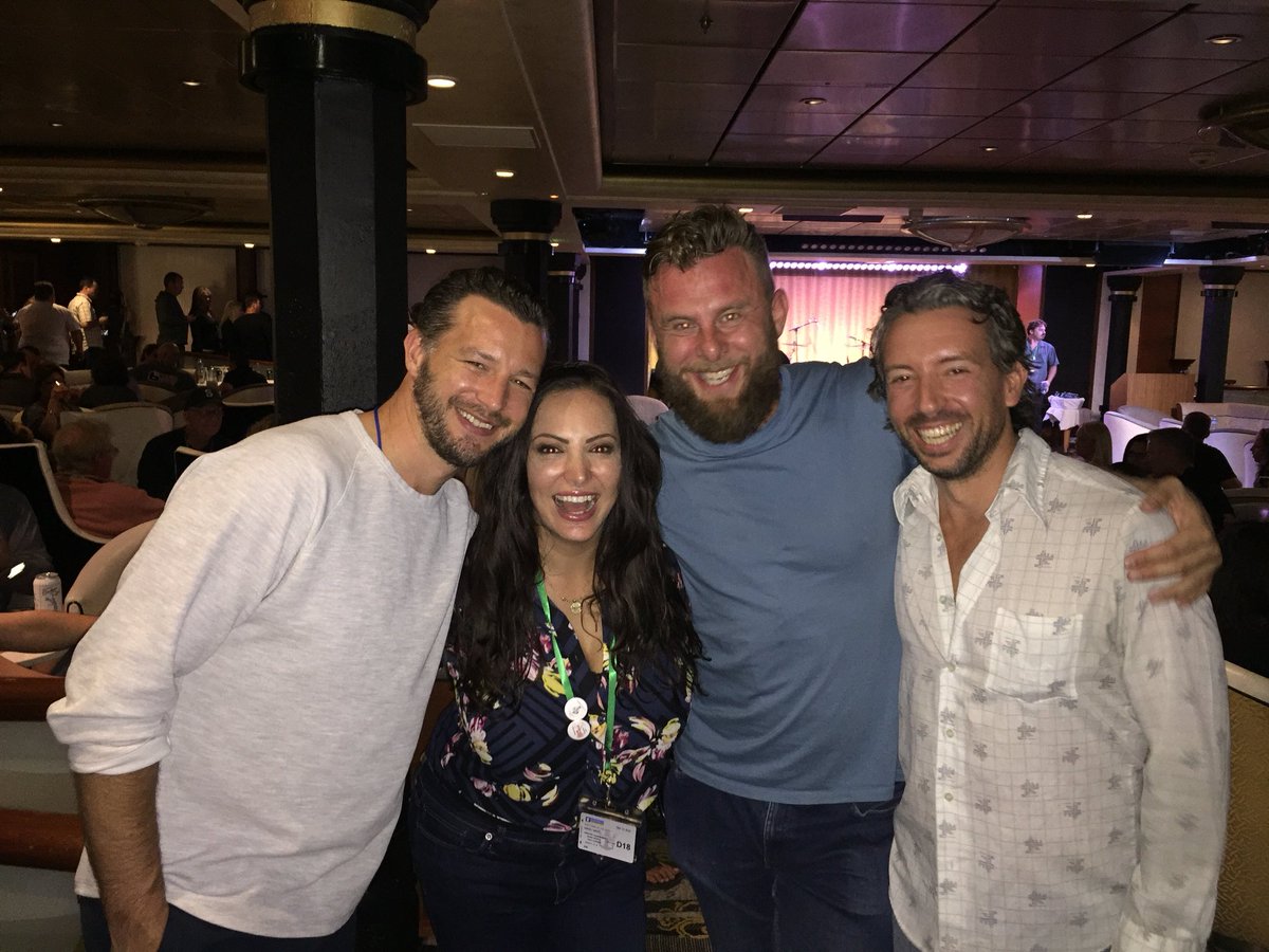 mikerae14's tweet photo. Amazingly, @GinaGrad is cooler and prettier in person. Thanks @AdamCarollaShow for a great cruise!!! https://t.co/4ZssSfxntT