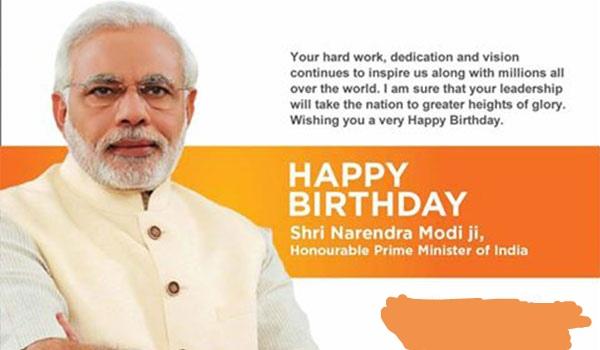 Happy birthday Narendra Modi ji     