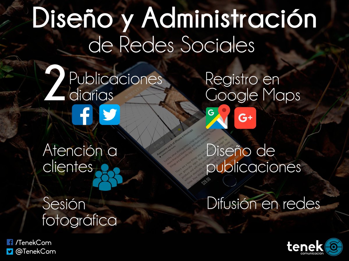 TenekCom's tweet photo. Diseño y Administración de redes sociales.

Diseño de publicaciones individuales desde $150 c/u.
Plan mensual de Facebook y Twitter desde $2,500.

Publicaciones diarias, atención a clientes.

Contáctanos:
tenek@outlook.es
WhatsApp: (55) 196 662 49
https://t.co/Y9Bk9ME9p3 https://t.co/7KFC3vxjWk