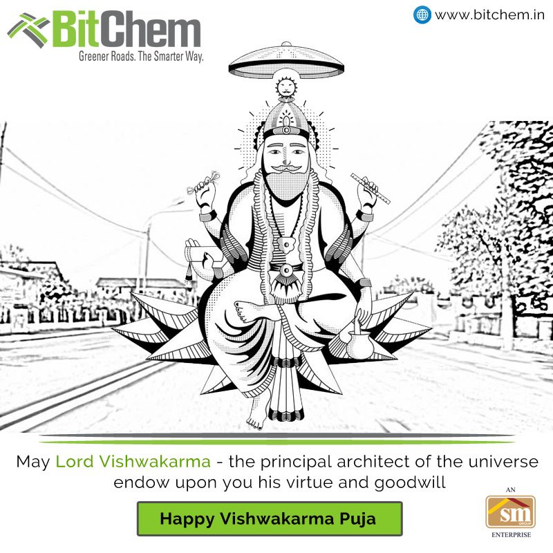 Bitchem_SM's tweet photo. Wishing that Lord Vishwakarma, the divine creator of the universe bless all in their innovative endeavors.
#LordVishwakarma #Architech #Architecture #VishwakarmaPuja #Skills #Greetings #WarmWishes #Vishwakarma #GodofArchitecture #Engineering #Roads #Coldmix #GreenRoads #Bitchem https://t.co/72feN2hSKE