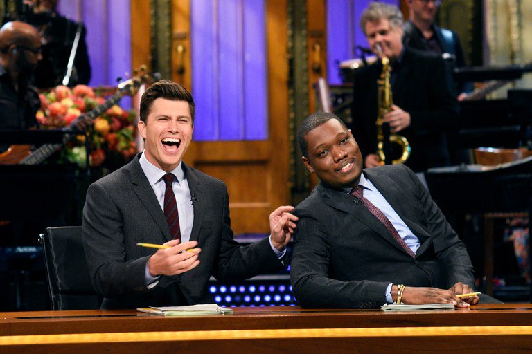 Colin Jost and Michael Che will march from behind the Weekend Update anchor desk to host NBC's 70th Primetime Emmy Awards (Monday, 8 EDT/5 PDT), with their boss, "Saturday Night Live" producer Lorne Michaels, steering the three-hour (we hope) awards sh...